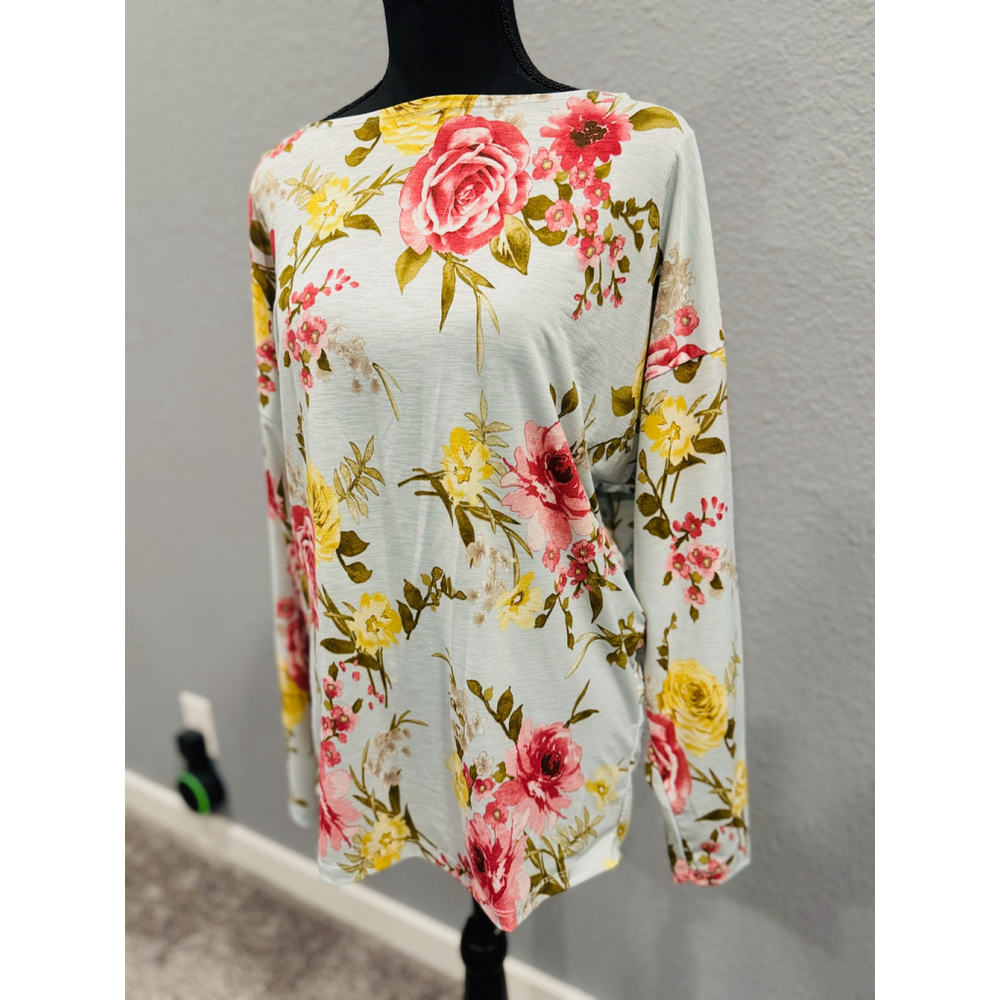 White Birch Vibrant Floral Print Top | NWOT | Sz X-Large - Picture 3 of 11